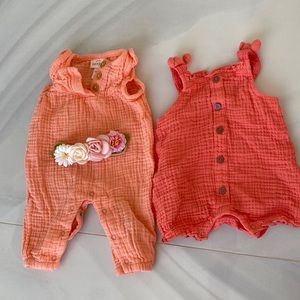 Peach Party! Newborn baby girl set